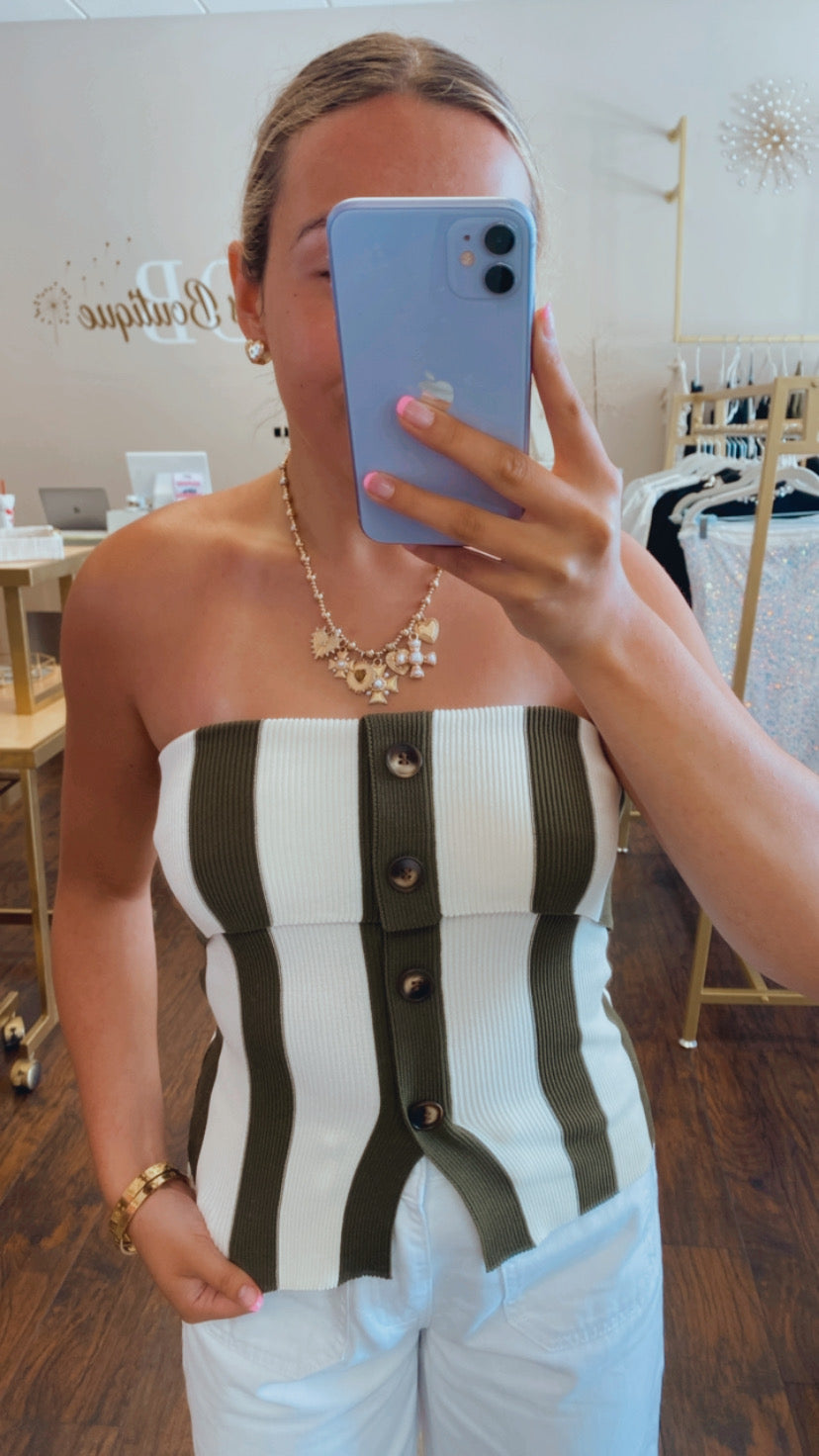 The Boardwalk Babe Strapless Top